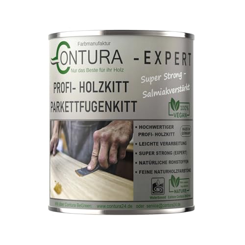 Contura 1,5 Kg. Holzkitt Parkett Fugenkitt Spachtelmasse Kitt Holz Spachtel Holzpaste Knetholz (02 Schwarz) von Farbmanufaktur CONTURA Nur das Beste für ihr Holz