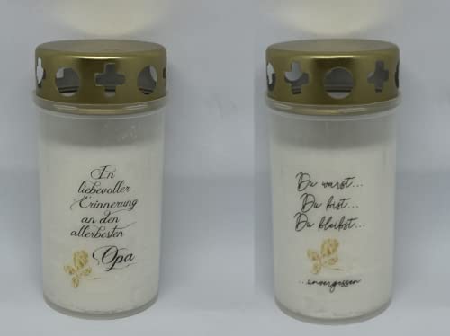 2 Aufkleber für Grablichter Set In liebevoller Erinnerung an den allerbesten Opa unvergessen Grablicht Trauerkerze Trauer 2 Aufkleber für Grablichter Set In liebevoller Erinnerung an den allerbesten Opa unvergessen Grablicht Trauerkerze Trauer von Farbwuselei