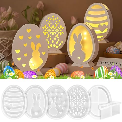 Silikonformen Gießformen Ostern, 6 Stück Silikonform Ostern Hase, Silikon Gießform Ostern 3D Kaninchen Giessformen Silikonform Frühling Silikonform Osterhase Eier für DIY Osterdeko, Handwerk Silikonformen Gießformen Ostern, 6 Stück Silikonform Ostern Hase, Silikon Gießform Ostern 3D Kaninchen Giessformen Silikonform Frühling Silikonform Osterhase Eier für DIY Osterdeko, Handwerk von Farnirvana