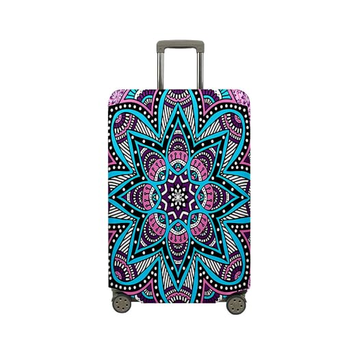 Fasbuy Kofferhülle Kofferschutzhülle mit 18-32 Zoll, Elastisch Koffer Schutzhülle Mandala Druck Reise kofferüberzug, Reisekoffer Trolley Case kofferschutz (Rosa,L) von Fasbuy