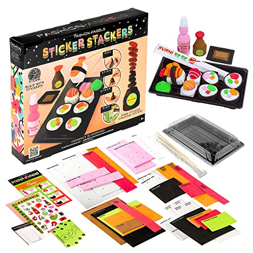 Fashion Angels - Sticker Stackers Set Sushi, Sticker aus Moosgummi zum Gestalten in 3D, Spielzeug-Lebensmittel für Kinder, MINT-Spielzeug, Kreative Aktivität, ab 8 Jahren, F13194 Fashion Angels - Sticker Stackers Set Sushi, Sticker aus Moosgummi zum Gestalten in 3D, Spielzeug-Lebensmittel für Kinder, MINT-Spielzeug, Kreative Aktivität, ab 8 Jahren, F13194 von Fashion Angels