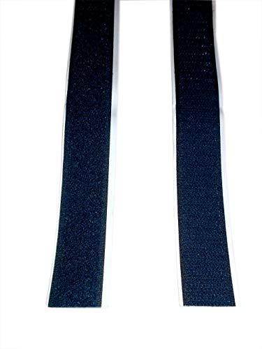 Fashion-Sonderposten (ab 1,55€/M) Klettband Flauschband Haken+Flausch selbstklebend in Navy, Breite: 25 mm, Länge: 1 M von Fashion-Sonderposten