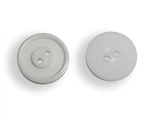 Fashion-Sonderposten Wäscheknöpfe 2-Loch Knöpfe Wäsche Bettwäsche 19mm in Weiss - 50 Stück - NEU von Fashion-Sonderposten