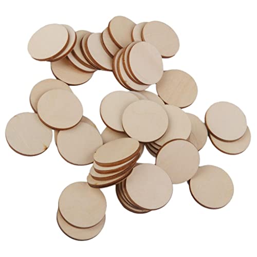 FashionCha 100 Stück Holzverzierungen Deko Holz Holzanhänger Holzstücke Bastelscheiben Aus Unbehandeltem Naturholz für Decoupage für Hochzeitsdekorationen, 25 Stück 50 mm FashionCha 100 Stück Holzverzierungen Deko Holz Holzanhänger Holzstücke Bastelscheiben Aus Unbehandeltem Naturholz für Decoupage für Hochzeitsdekorationen, 25 Stück 50 mm von FashionCha