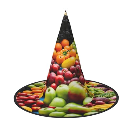 Halloween-Hut mit Gemüse- und Obstdruck, Halloween-Dekorationen, Karnevalszubehör, Dekoration für Gartenpartys im Freien Halloween-Hut mit Gemüse- und Obstdruck, Halloween-Dekorationen, Karnevalszubehör, Dekoration für Gartenpartys im Freien von Fasmm