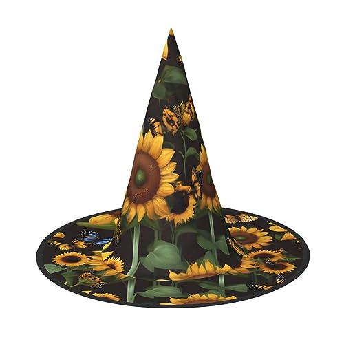 Sonnenblumen-Schmetterling-Kunstdruck, Halloween-Hut, Halloween-Dekoration, Karnevals-Zubehör, Dekoration für Outdoor-Gartenparty Sonnenblumen-Schmetterling-Kunstdruck, Halloween-Hut, Halloween-Dekoration, Karnevals-Zubehör, Dekoration für Outdoor-Gartenparty von Fasmm