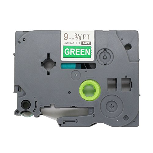 fassport 1 Pack schwarz auf transparent Schriftband kompatibel für Brother P-Touch TZ 121 TZE 121 9 mm 3/20,3 cm White on Green von Fassport