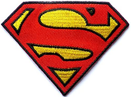Superman Superheld zum Aufbügeln Patch Abzeichen zum Aufnähen Kostüm von fat-catz-copy-catz