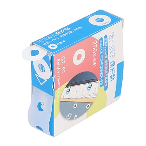 Fauitay Hole Punch -Verstärkungsaufkleber, DIY -Produktion, PVC, Wasserdicht, Einfach, Verstärkungsetiketten (Weiß) von Fauitay