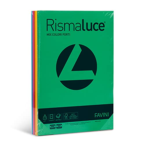Favini A65X214 Rismalucea4 Farbiger Karton, 140 g/m², sortiert 6 Farben von Favini
