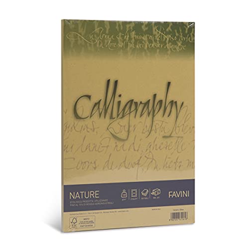 Favini Nature Calligraphy Tintenstrahlpapier A4 (210 x 297 mm) Olive von Favini