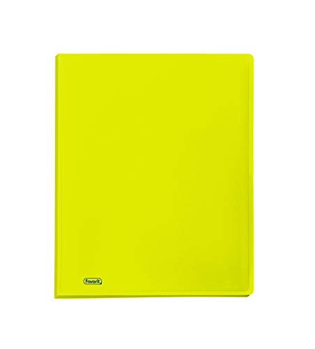 Favorit 400102291 Sichtbuch Neon mit 60 Umschlägen Innenformat 22 x 30 cm, Neongelb von Favorit