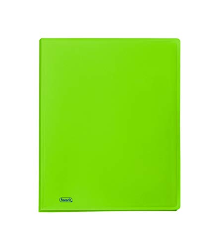 Favorit 400102297 Sichtbuch Neon, mit 60 Umschlägen, Innenformat: 22 x 30 cm, Neongrün von Favorit