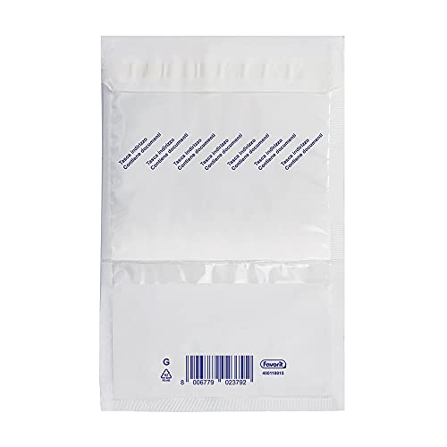 Favorit 50 gepolsterte Versandtaschen aus Polyethylen, Innenformat 24 x 33 cm, Farbe Weiß von Favorit