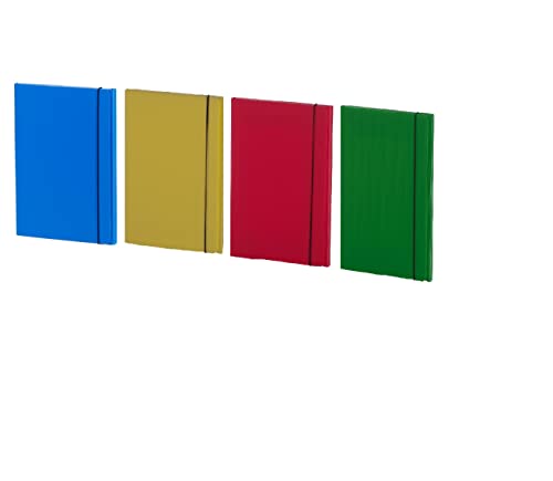 Favorit Drei Klappen aus Polypropylen Halveolar in verschiedenen Farben, Gelb, Rot, Grün und Blau, mit Gummizug, rund, schwarz, Format 25 x 35 x 1 cm von Favorit