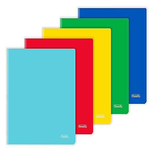Favorit Hefte A4, Einband, Lineatur kariert 5 mm, Papier 80 g/m², Packung mit 10 Stück, verschiedene Farben Favorit Hefte A4, Einband, Lineatur kariert 5 mm, Papier 80 g/m², Packung mit 10 Stück, verschiedene Farben von Favorit