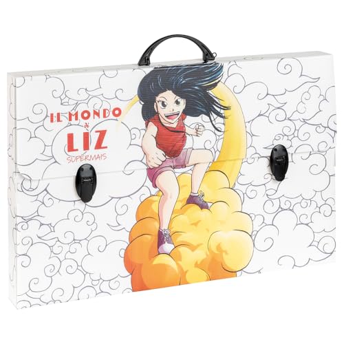 Favorit Koffer aus Polypropylen mit Aufdruck in hoher Auflösung MANGA Die Welt von Liz, Maße 56,5 x 36,5 cm, Rücken 5 cm, 2 Verschlüsse von Favorit