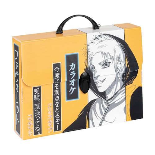 Favorit Koffer aus Polypropylen mit Druck in hoher Auflösung MANGA Yellow Man, Maße 37,5 x 27 cm, Rücken 8 cm, 1 Verschluss von Favorit