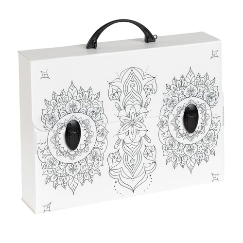 Favorit Koffer aus Polypropylen mit Mandala-Aufdruck in hoher Auflösung, Maße 37,5 x 27 cm, Rücken 8 cm, 2 Verschlüsse Favorit Koffer aus Polypropylen mit Mandala-Aufdruck in hoher Auflösung, Maße 37,5 x 27 cm, Rücken 8 cm, 2 Verschlüsse von Favorit