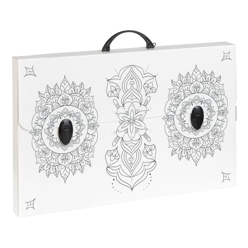 Favorit Koffer aus Polypropylen mit Mandala-Aufdruck in hoher Auflösung, Maße 56,5 x 36,5 cm, Rücken 5,5 cm, 2 Verschlüsse Favorit Koffer aus Polypropylen mit Mandala-Aufdruck in hoher Auflösung, Maße 56,5 x 36,5 cm, Rücken 5,5 cm, 2 Verschlüsse von Favorit