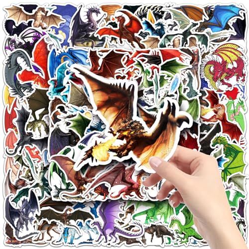100 Stück Dino Aufkleber,Dinosaurier Sticker Set für Dinosaurier Liebhaber Thema Party,Jugendliche Kinder Erwachsene,Wasserdichte Vinyl Stickers Set für Wasserflaschen, Fahrrad, Roller, Helm, Notebook von Favson