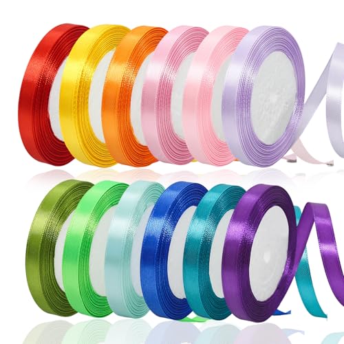 12 Farben Dekoration Geschenkband,6mm 22m Geschenkband,Schleifenband Geschenkband Bänder zum Basteln,für Heimwerkerkunst Handwerk, Geschenk Verpackung, Schleifen, Hochzeitsdekoration 12 Farben Dekoration Geschenkband,6mm 22m Geschenkband,Schleifenband Geschenkband Bänder zum Basteln,für Heimwerkerkunst Handwerk, Geschenk Verpackung, Schleifen, Hochzeitsdekoration von Favson