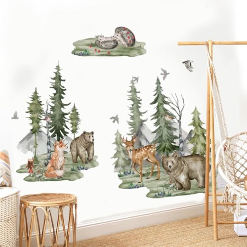 2 Stück Wandtattoo Kinderzimmer Wandaufkleber Kinderzimmer Waldbär Reh und Lgel Passend fürs Kinderzimmer Wand Tattoo Selbst Klebend Kinder Bilder für Kinderzimmer Raumdekoration 2 Stück Wandtattoo Kinderzimmer Wandaufkleber Kinderzimmer Waldbär Reh und Lgel Passend fürs Kinderzimmer Wand Tattoo Selbst Klebend Kinder Bilder für Kinderzimmer Raumdekoration von Favson