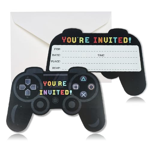 Favson 15 Einladungskarten Kindergeburtstag Party+15 x Umschläge,Gaming Spiel Geburtstagseinladungen für Mädchen und Jungen Gaming Kindergeburtstag Konsolen Zocker Party,Gaming Party Einladung Favson 15 Einladungskarten Kindergeburtstag Party+15 x Umschläge,Gaming Spiel Geburtstagseinladungen für Mädchen und Jungen Gaming Kindergeburtstag Konsolen Zocker Party,Gaming Party Einladung von Favson