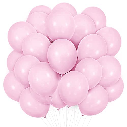 Luftballon Rosa, 100 Stück Ballon Girlande Rosa Satz von Ballons Rosa 25.4cm/10 Zoll, Luftballon Girlande Rosa für Deko Geburtstag, Deko Babyparty, Deko Hochzeit, Partydeko von Favson