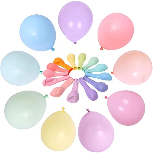 Luftballons Pastell,100 Stücke Latex Farbige Ballons, Bunt Luftballoons für Party Dekorative Ballons,Geburtstag Hochzeit Engagement Baby-Dusche, Graduierung(Zufällige Farbe) von Favson