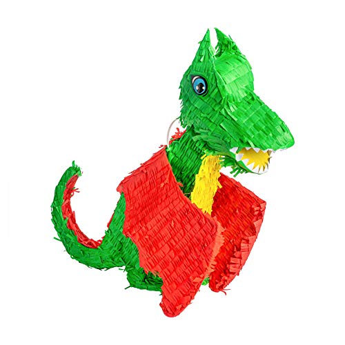 Fax Potato Dragon Cardboard Pinata & Blindfold Set - Fill Your Own Kids Large Party Accessory Decoration - W53cm x D14cm x H54cm Fax Potato Dragon Cardboard Pinata & Blindfold Set - Fill Your Own Kids Large Party Accessory Decoration - W53cm x D14cm x H54cm von Fax Potato