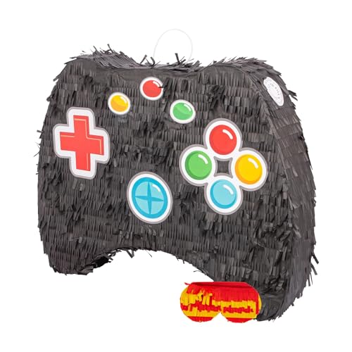 Fax Potato Game Controller Pinata & Blindfold Set - Mexican Kids Girls Boys Birthday Large Party Parties Games Decorations Kit - W50cm x D10cm x H41cm Fax Potato Game Controller Pinata & Blindfold Set - Mexican Kids Girls Boys Birthday Large Party Parties Games Decorations Kit - W50cm x D10cm x H41cm von Fax Potato