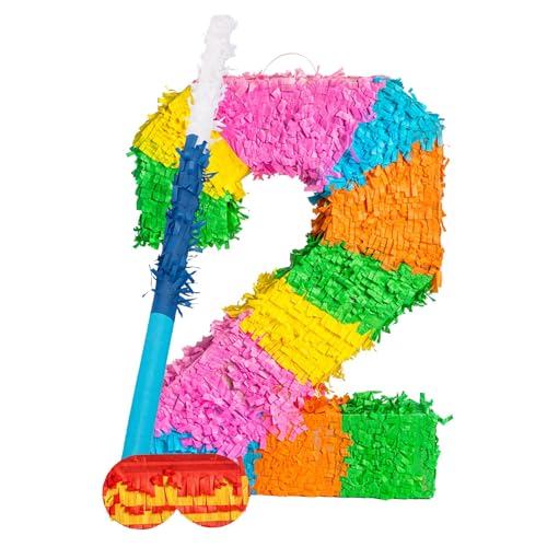 Fax Potato Nummer 2-Piñata-Set mit Stab und Augenbinde - Blauer Stick - Mexikaner Kinder Mädchen Jungen Geburtstagsfeier Parteien Spiele Dekorationen Bausatz Fax Potato Nummer 2-Piñata-Set mit Stab und Augenbinde - Blauer Stick - Mexikaner Kinder Mädchen Jungen Geburtstagsfeier Parteien Spiele Dekorationen Bausatz von Fax Potato