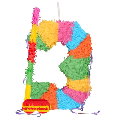 Fax Potato - Pinatas Nummer 3 Karton Pinata, Stick Und Augenbinde - W35cm X D7.5cm X H50cm - Multi Fax Potato - Pinatas Nummer 3 Karton Pinata, Stick Und Augenbinde - W35cm X D7.5cm X H50cm - Multi von Fax Potato