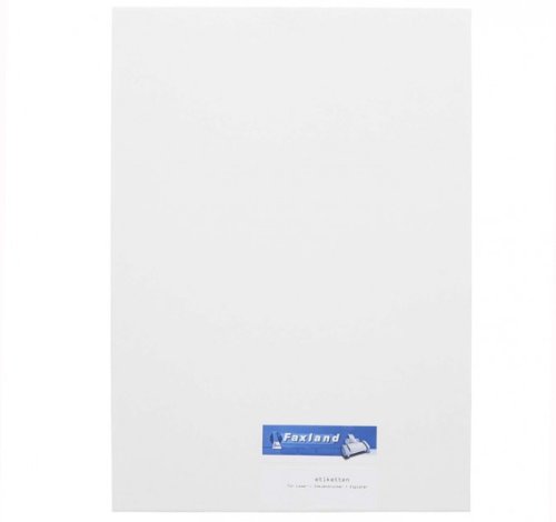 DIN A5 Etiketten - 210 x 148 mm - 200 Stück (100 A4 Blätter) - 210x148 weiße Universal Etikett selbstklebend von Faxland