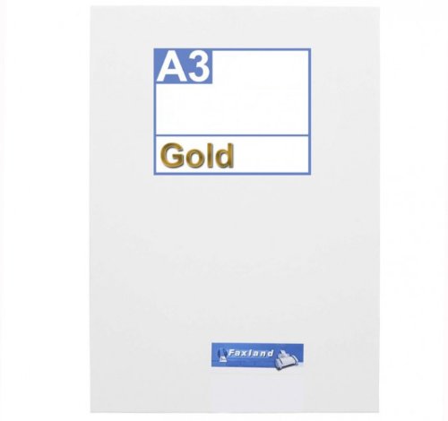 Klebefolie 10 x DIN A3 gold - Druckerfolie, klebend, zum bedrucken, Wetterfest, Wasserfest für Laserdrucker, Outdoor Klebefolie 10 x DIN A3 gold - Druckerfolie, klebend, zum bedrucken, Wetterfest, Wasserfest für Laserdrucker, Outdoor von Faxland