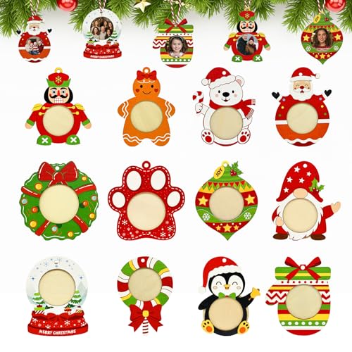 Fayavoo Weihnachts-Bilderrahmen, Ornament für Baum, unlackiertes Holz, DIY-Weihnachtsschmuck, zum Aufhängen, Farbdruck, personalisierter Bilderrahmen, Ornament für Weihnachten, Zuhause, Geschenke Fayavoo Weihnachts-Bilderrahmen, Ornament für Baum, unlackiertes Holz, DIY-Weihnachtsschmuck, zum Aufhängen, Farbdruck, personalisierter Bilderrahmen, Ornament für Weihnachten, Zuhause, Geschenke von Fayavoo