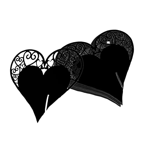 Fayemint 50 Stücke Platzkarten Schimmer, Glasanhänger Platzkarten, Tischkarten Love Heart, für Hochzeitsfeiern, Weinglasdekoration, Sektglasdekoration Fayemint 50 Stücke Platzkarten Schimmer, Glasanhänger Platzkarten, Tischkarten Love Heart, für Hochzeitsfeiern, Weinglasdekoration, Sektglasdekoration von Fayemint