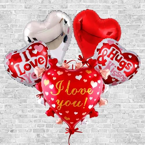 Big Valentines Day Balloons Set - 24 Zoll I love you Herz Ballons Valentines Ballons für Valentinstag Dekorationen Herzballons I Love You Ballons Valentines Dekorationen Jubiläum Dekor Big Valentines Day Balloons Set - 24 Zoll I love you Herz Ballons Valentines Ballons für Valentinstag Dekorationen Herzballons I Love You Ballons Valentines Dekorationen Jubiläum Dekor von FazBh