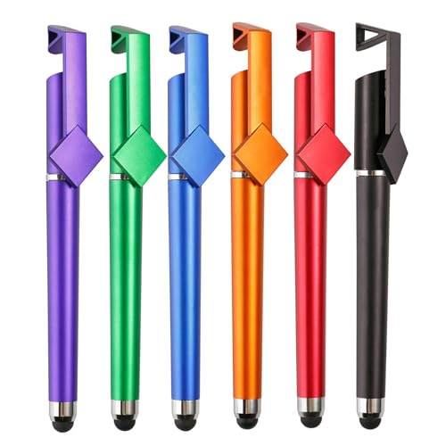 Fazvncv 12 x Tablet-Stift, multifunktionaler 3-in-1-Touchscreen-Stift, Kugelschreiber, Handyhalter für Tablet, Handy von Fazvncv