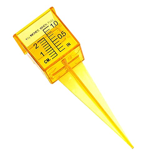 Fazvncv 3/4 x 1/2 Regenmesser/Sprinkler-Messgerät, breite Öffnung, Outdoor-Wassermesswerkzeug für Hof, Garten, Hellgelb von Fazvncv