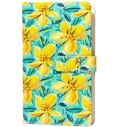 Fazvncv Fotoalbum, 7,6 cm, Fotokartenhalter, PU-Leder, Fotoalbum für 7,6 cm große Bilder, für 96 Fotos von Fazvncv
