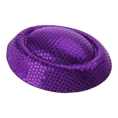 Fazvncv Glitzernde Fascinator-Hut-Basis, bunte Flugbegleiterhut, Percher, Kopfbedeckung, elegante Pillbox, Hut-Basis von Fazvncv