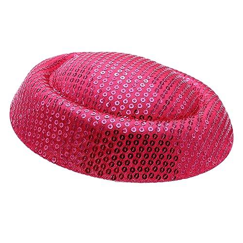 Fazvncv Glitzernde Fascinator-Hut-Basis, bunte Flugbegleiterhut, Percher, Kopfbedeckung, elegante Pillbox, Hut-Basis von Fazvncv