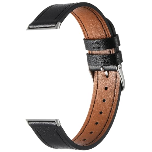 Fazvncv Leder Uhrenarmband Armband Ersatz Elegant Uhr Lederband Stilvolles Lederarmband für Smartwatches Fit3 von Fazvncv