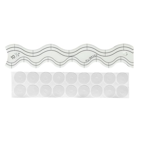 Fazvncv Quilt-Lineale aus Acryl, 0,6 cm, doppelseitig, gewellt, Quilt-Lineale, Vorlagen zum Nähen von Patchwork Fazvncv Quilt-Lineale aus Acryl, 0,6 cm, doppelseitig, gewellt, Quilt-Lineale, Vorlagen zum Nähen von Patchwork von Fazvncv