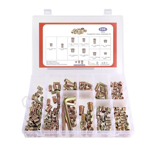 Hexagon Socket Nuts Set, Nuts Assortment Kit, Sturdy Bolt Fastener with Hex Spanner, Reliable Home Hardware Tools, Ideal for Fiberboard, Plywood, Pine Furniture, Multicolor Hexagon Socket Nuts Set, Nuts Assortment Kit, Sturdy Bolt Fastener with Hex Spanner, Reliable Home Hardware Tools, Ideal for Fiberboard, Plywood, Pine Furniture, Multicolor von Fbinys