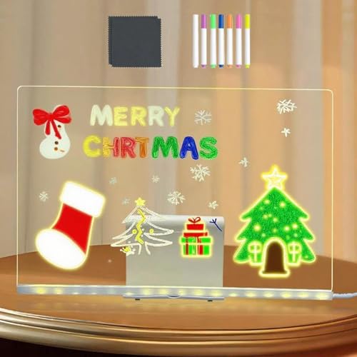 LED Doodle Board - Leuchte Acryl -Zeichnungsplanke mit 7 schnellen Trocknenstiften für kreatives Schreiben, leuchtendes Skizzenpad für Kindergarten, Vorschule, Schulaktivitäten, Innenspaß, Reisen LED Doodle Board - Leuchte Acryl -Zeichnungsplanke mit 7 schnellen Trocknenstiften für kreatives Schreiben, leuchtendes Skizzenpad für Kindergarten, Vorschule, Schulaktivitäten, Innenspaß, Reisen von Fbinys