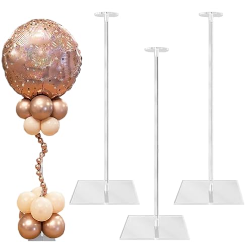 Luftballons Ständer 31.5 Zoll Wiederverwendbare Ballonturmhalter Transparent Set von 4 Stück Einfache Montage für Baby Shower Stand Hochzeit Geburtstag Dekoration Acryl 15x15cm Luftballons Ständer 31.5 Zoll Wiederverwendbare Ballonturmhalter Transparent Set von 4 Stück Einfache Montage für Baby Shower Stand Hochzeit Geburtstag Dekoration Acryl 15x15cm von Fbinys