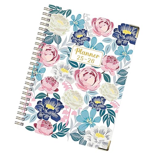 Ringelnotizbuch, Spiralbindung, A5-Tagebuch, dickes Blumendesign, englischer Notizblock, Juli 2025, Juni 2026, ideal zum Skizzieren, Notizen, College, 217 x 158 x 15 mm Ringelnotizbuch, Spiralbindung, A5-Tagebuch, dickes Blumendesign, englischer Notizblock, Juli 2025, Juni 2026, ideal zum Skizzieren, Notizen, College, 217 x 158 x 15 mm von Fbinys